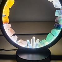 Lampada da comodino - tavolo con veri minerali 