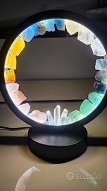 Lampada da comodino - tavolo con veri minerali 