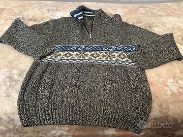 Maglione grigio pullover Nick & Cost collo alto -M