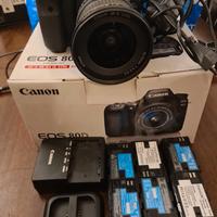 Fotocamera Canon EOS 80D + Lente Canon EF