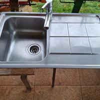 lavandino in acciaio