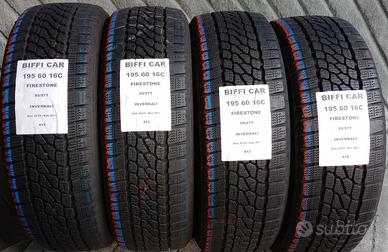 4 GOMME 195 60 16C FIRESTONE A412