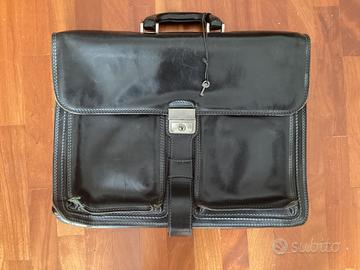 Borsa In cuoio nero “THE BRIDGE Firenze 1969”