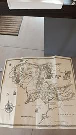 cartina mappa il signore degli anelli rara