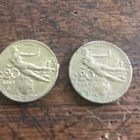 Monete 20 cent Italia 1914 e 1920