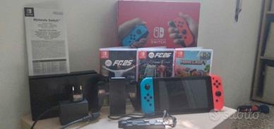 Nintendo switch con FIFA 25/26 e MINECRAFT 