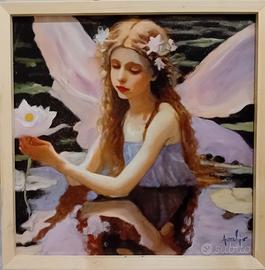 mio dipinto ad olio su tela applicata su tavola 40