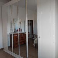 Armadio in legno con specchi, anni 80