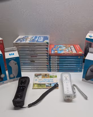 Lotto giochi Nintendo Wii/Wii U, controller etc