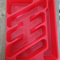 Cassetto portaposate in plastica rosso