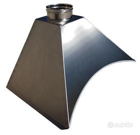 Cappa barbecue acciaio inox cm. 90x60 con archetto
