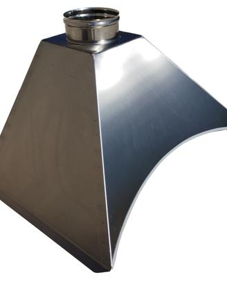 Cappa barbecue acciaio inox cm. 90x60 con archetto