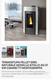Termostufa a pellet idro Caminetti Montegrappa