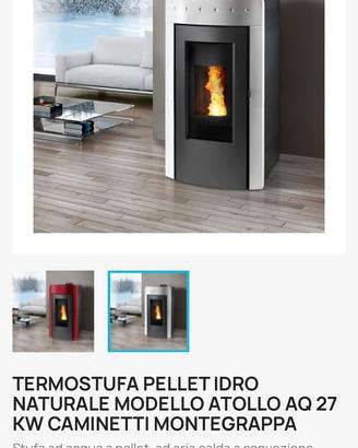 Termostufa a pellet idro Caminetti Montegrappa