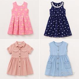Lotto 4 vestiti bambina 3/4 anni