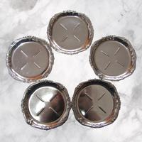 ✨ Set 5 Sottobicchieri Vintage in Acciaio Inox