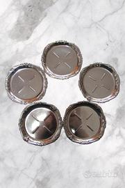 ✨ Set 5 Sottobicchieri Vintage in Acciaio Inox