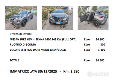 NISSAN JUKE HEV - TECNA 1600 143 KW. -  (3.580KM)