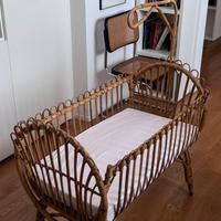 Culla vintage in vimini – stile boho come nuova