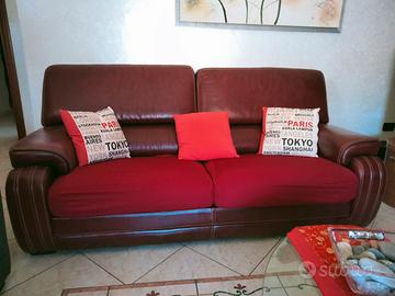 Divano 3 posti vera pelle di bufalo 