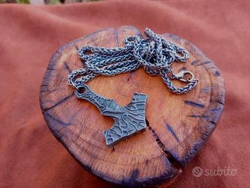 Collana amuleto martello ancora vichinga THOR