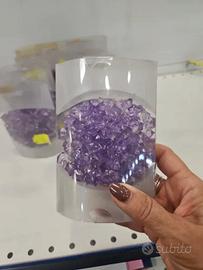 10 confezioni pietre decorative lilla