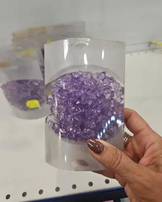 10 confezioni pietre decorative lilla