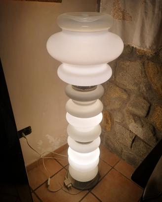 Lampada da terra in vetro satinato di Carlo Nason