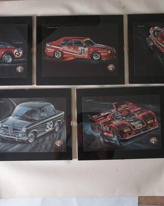 5 stampe Alfa Romeo 