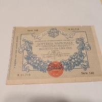 biglietto lotteria nazionale 1906