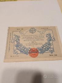 biglietto lotteria nazionale 1906