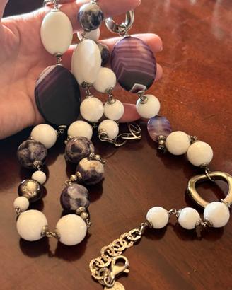 Collana in argento 925 e agata