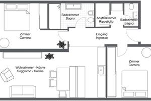Trilocale con due bagni nel cuore di Brunico
