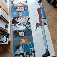 Figura intera di Lupin con immagini laterali varie