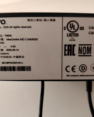 PC Fisso Lenovo 