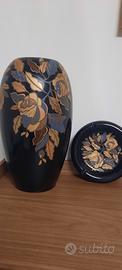 Grande vaso dipinto a mano  con ceneriera 