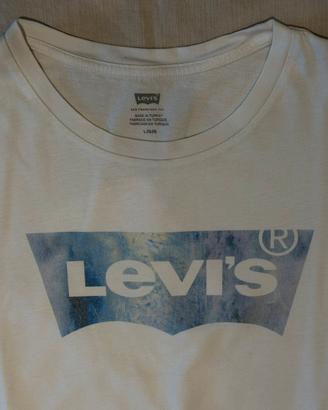 Maglietta Levis Uomo Taglia L Bianca Logo