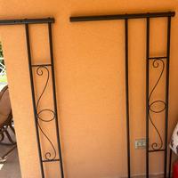 Struttura Letto Matrimoniale in Metallo Nero