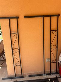 Struttura Letto Matrimoniale in Metallo Nero