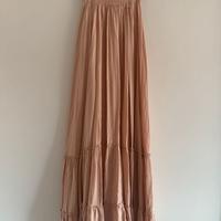 Gonna lunga donna colore rosa