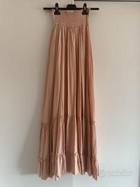 Gonna lunga donna colore rosa
