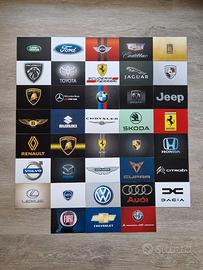 Marche di automobili cards 38 pezzi/ 15x10 cm