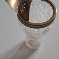 Caraffa Vintage Vetro Ghiaccio e Metallo