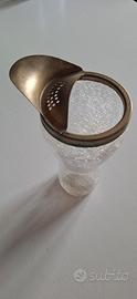 Caraffa Vintage Vetro Ghiaccio e Metallo