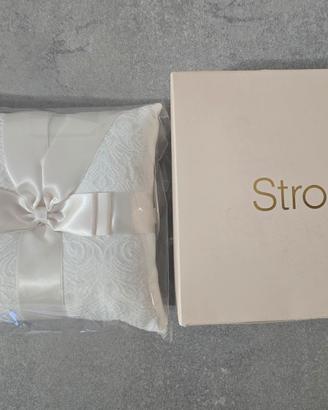 Cuscino portafedi Stroili bianco con fiocco 