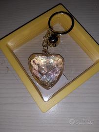 Portachiavi a cuore trasparente