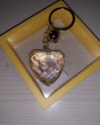 Portachiavi a cuore trasparente