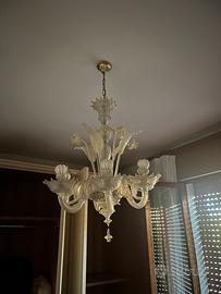 Lampadario in vetro di murano