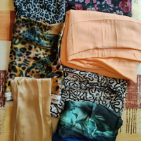 Lotto stock scampoli seta chiffon tessuti vestito