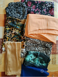 Lotto stock scampoli seta chiffon tessuti vestito